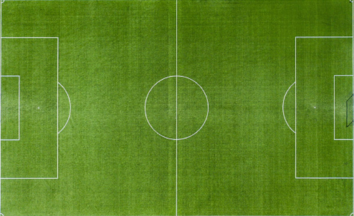 Gambar lapangan sepak bola dan gawangnya beserta ukurannya