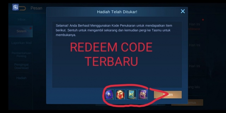 Kode Redeem Mobile Legends